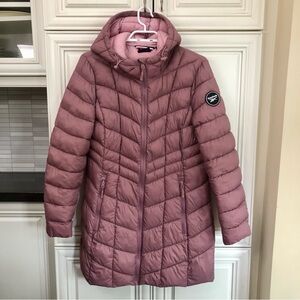 EUC Reebok women’s long puffer coat